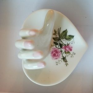 Lefton Japan Hand Heart Shaped Ring Holds New
